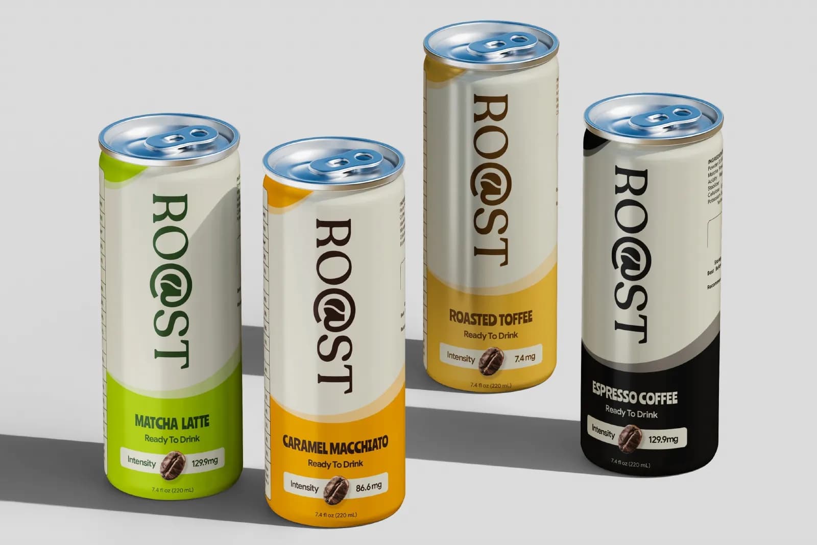 Roast Canned Coffee, packaging by Jayy Studio