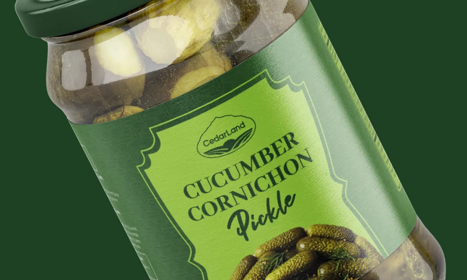 CedarLand Cucumber Cornichon, packaging by Jayy Studio
